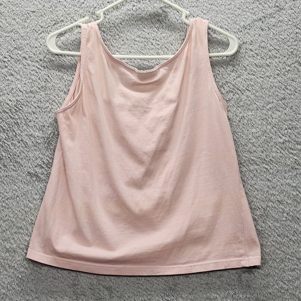 Lemon Grass Light Pink Tank Top Women's Medium 100% Cotton Ribbed Knit Basic M - Picture 6 of 7